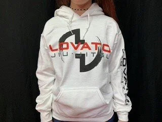 WHITE LOVATO LOGO HOODIE